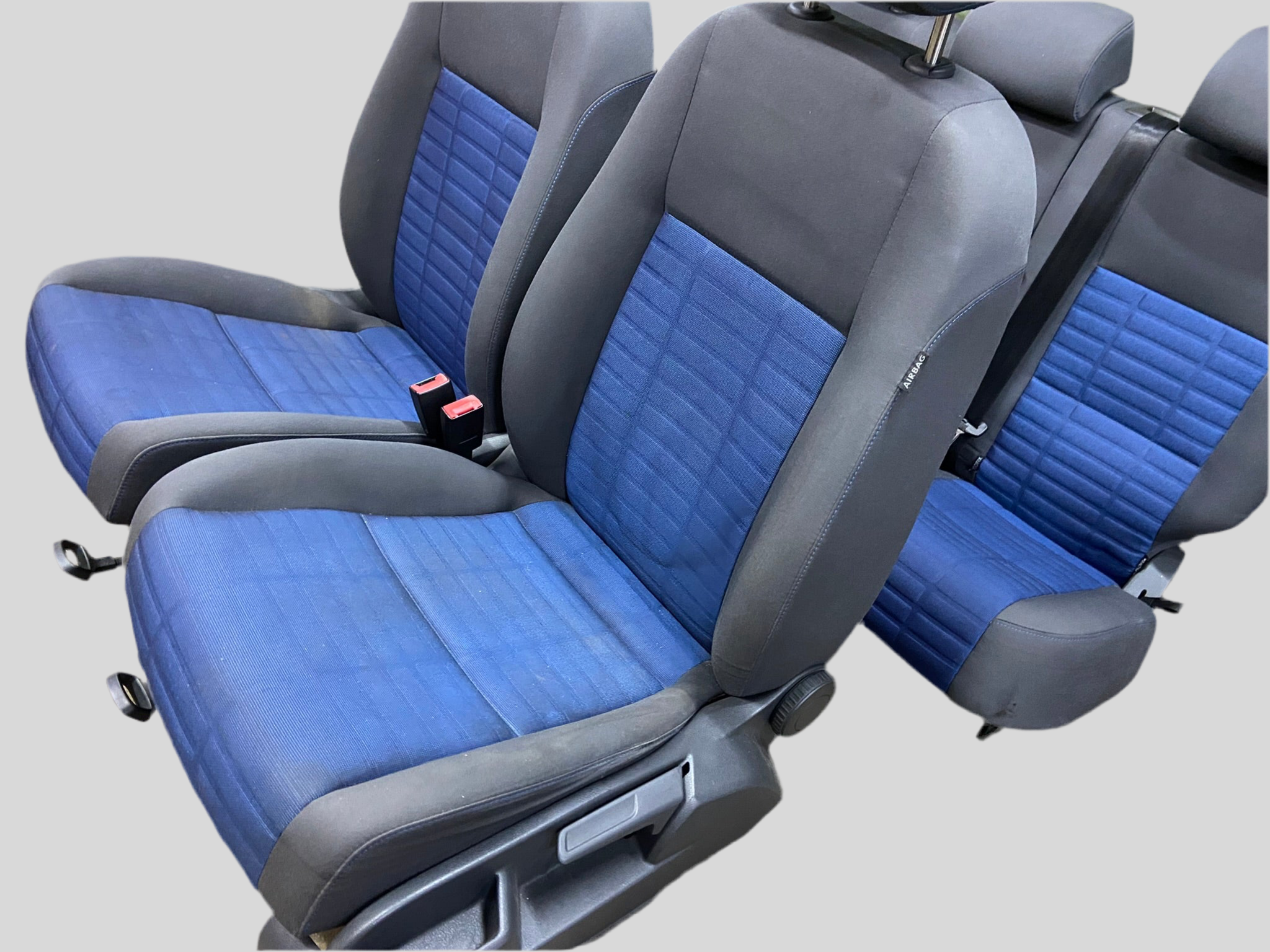 Sedačky VW Golf PLUS vyhřívané, modrá látka