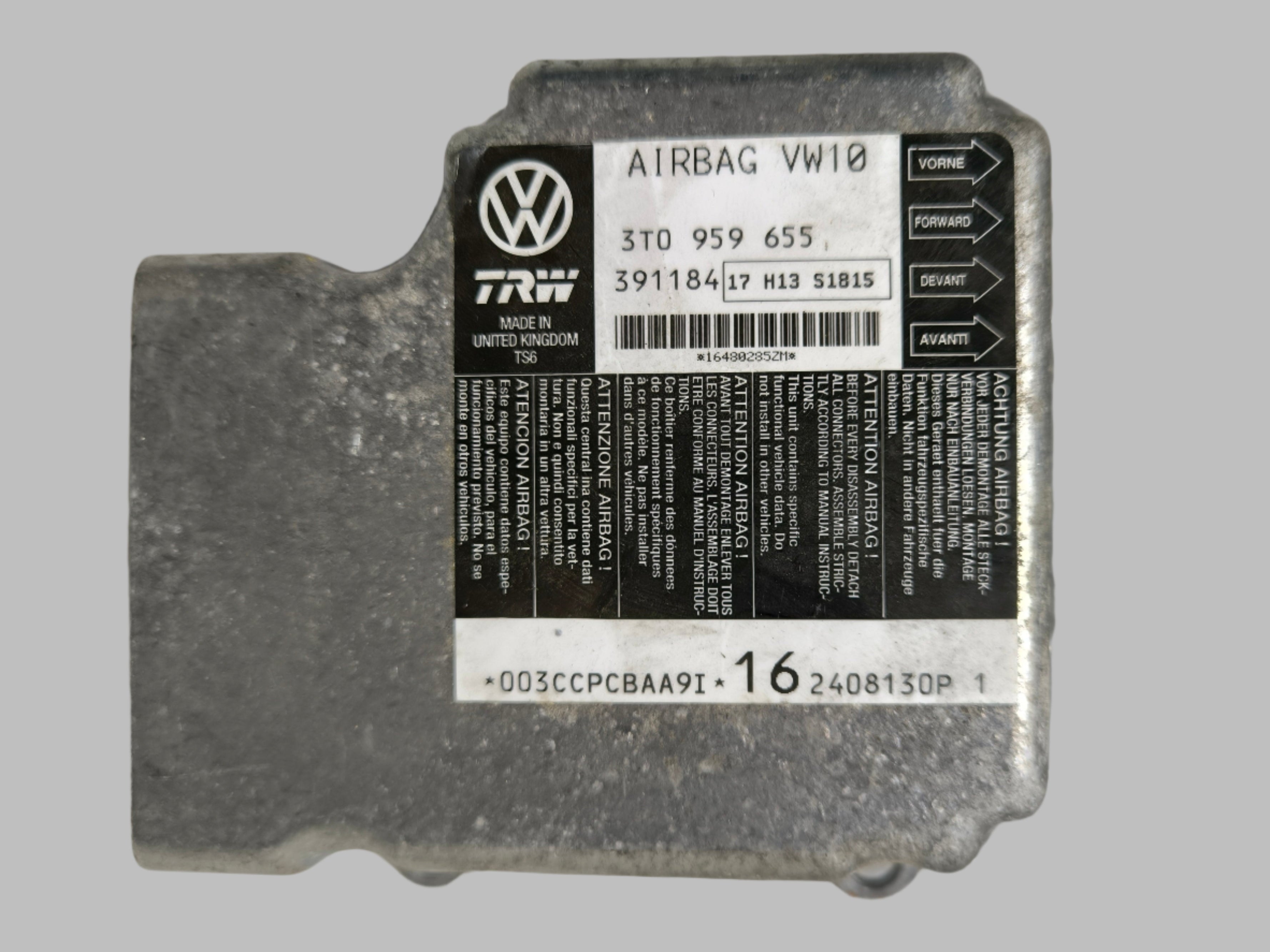 Řídící jednotka airbagu Škoda Superb 2 3T0959655