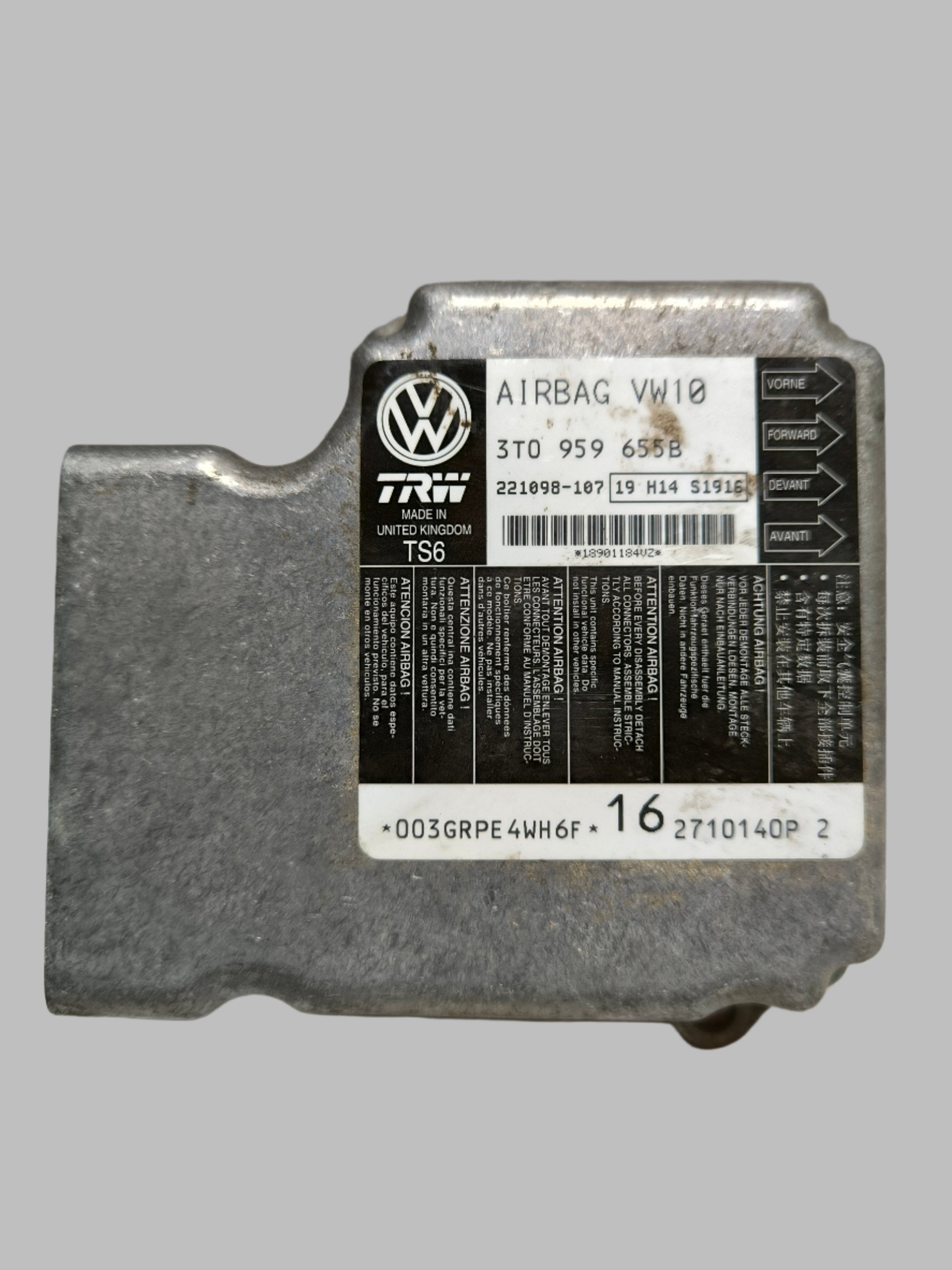 Řídící jednotka airbagu Škoda Superb 2 3T0959655B