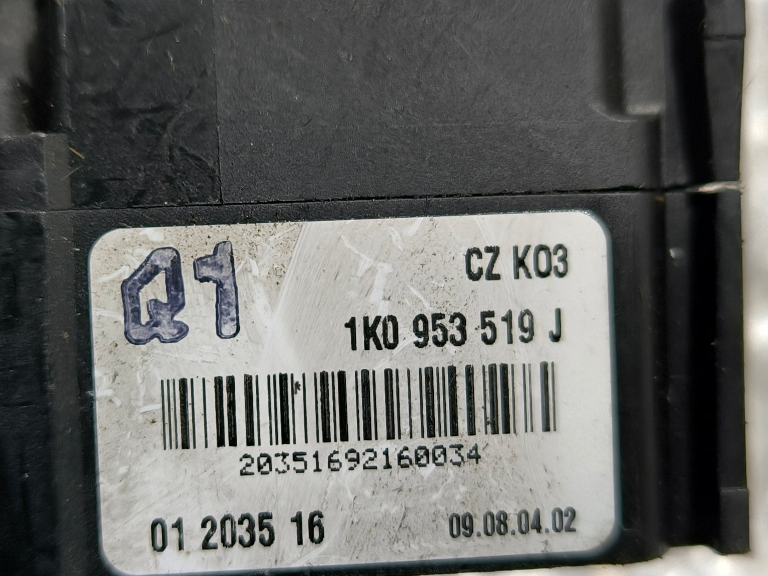 Přepínač páčka stěračů 1K0953519J VW Škoda