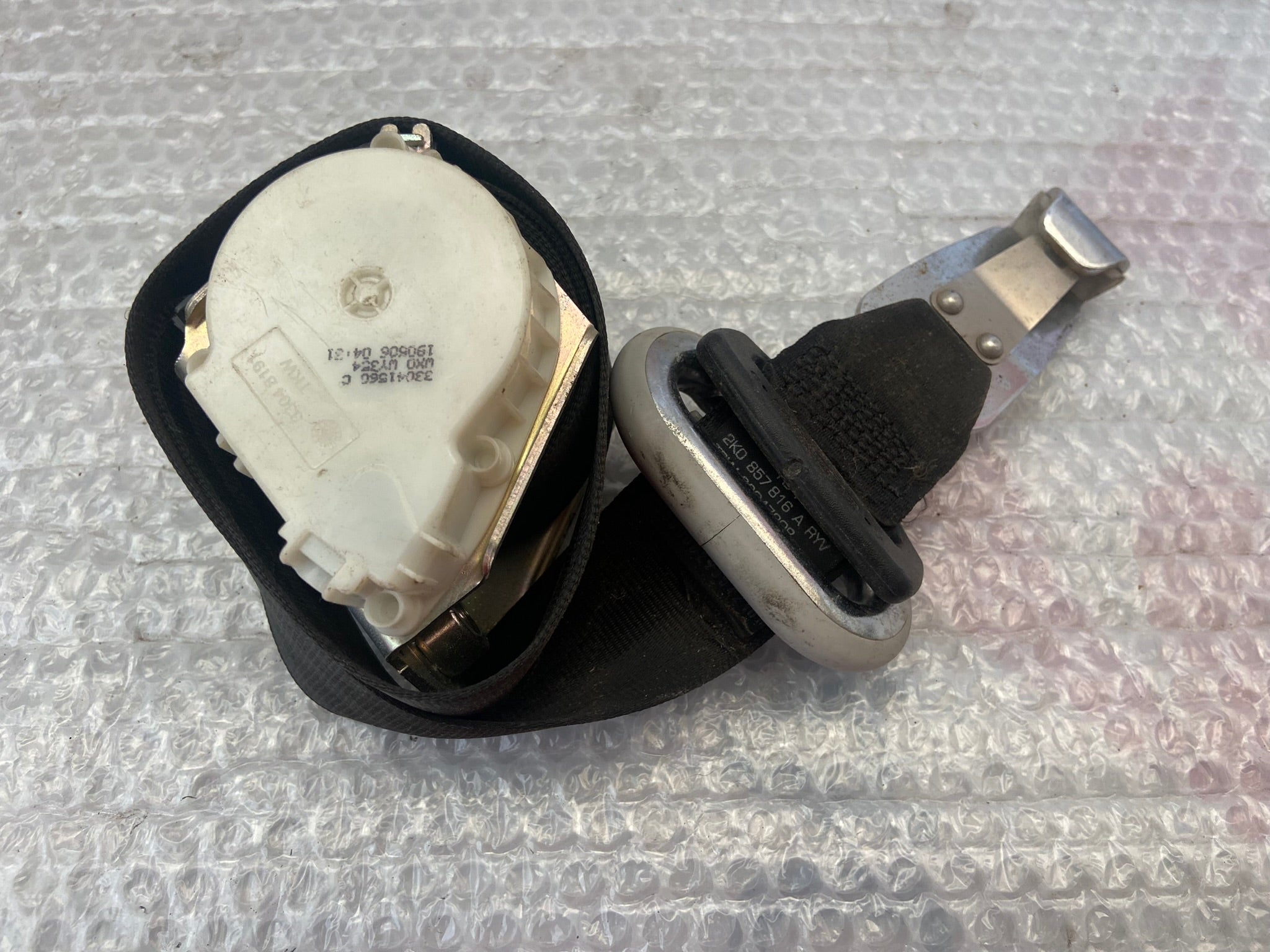 Pravý zadní Bezpečnostní pás VW Caddy 2K0857816A