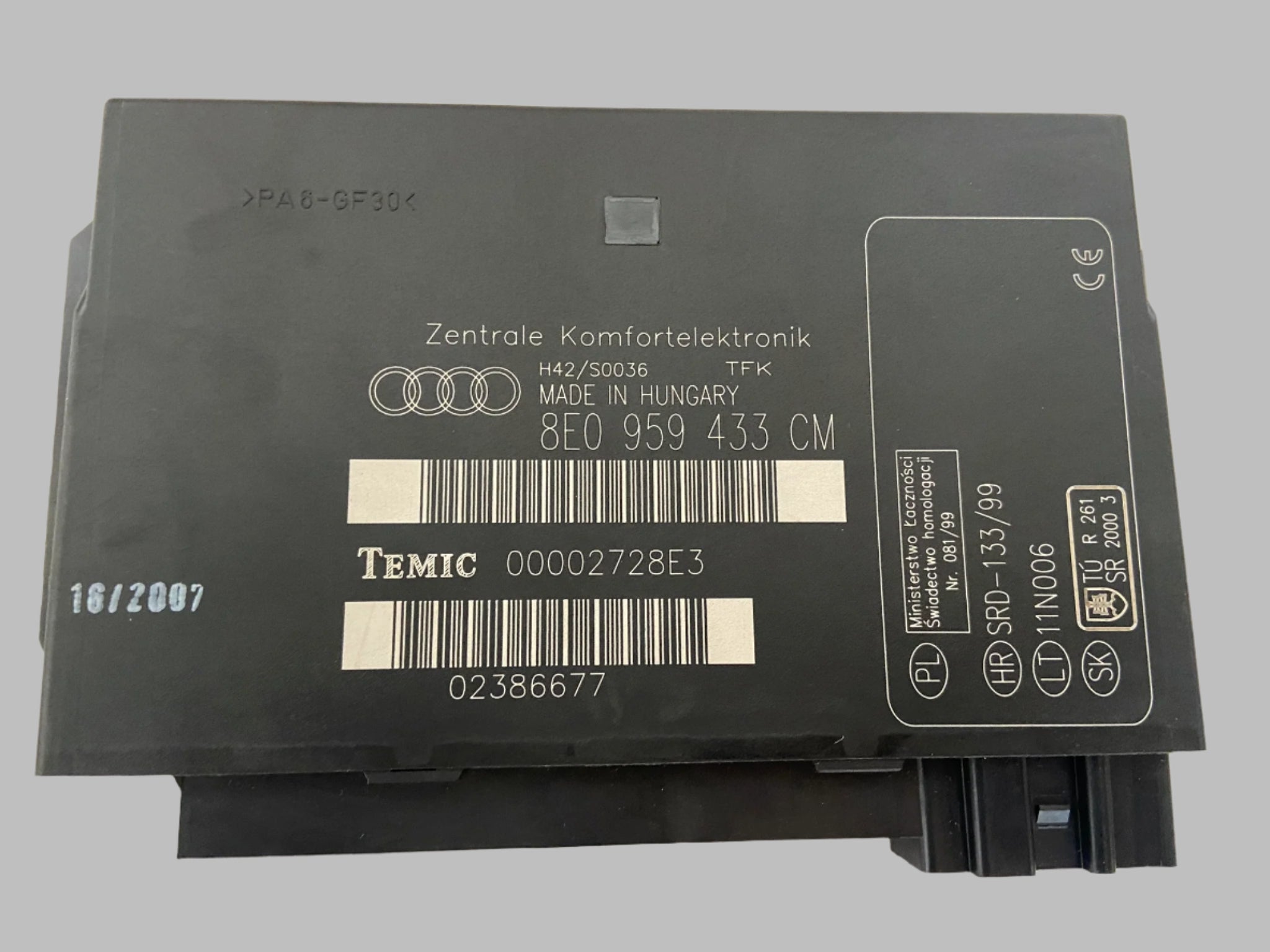 Komfortní jednotka 8E0959433CM Audi A4 B6 B7
