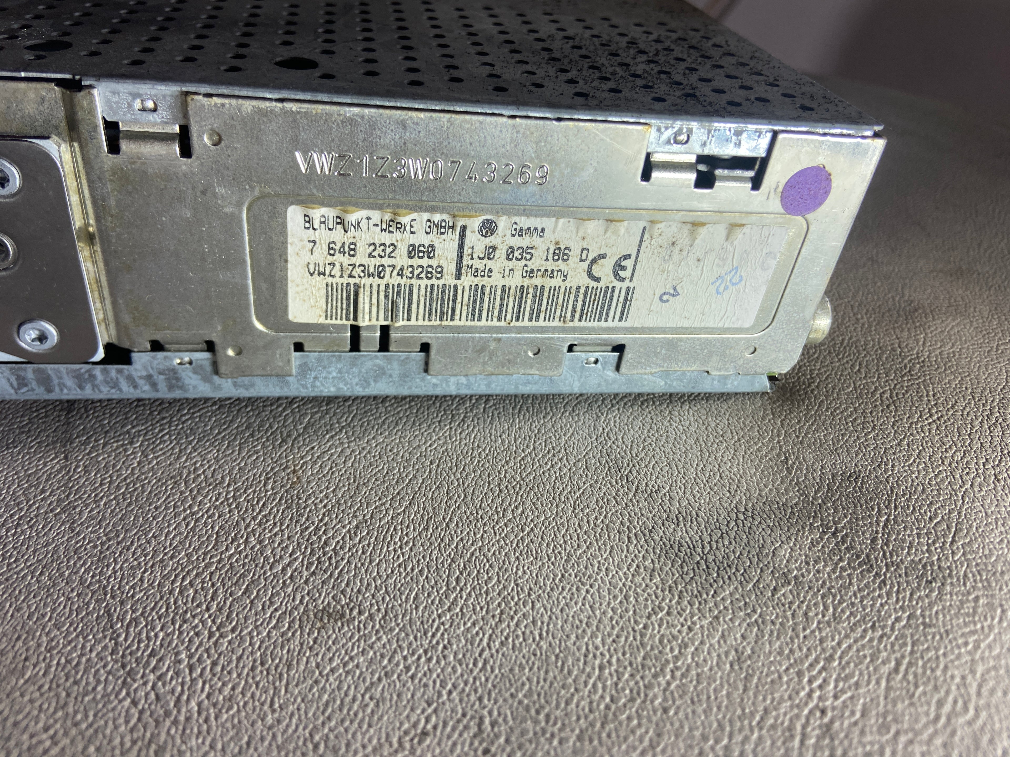 Rádio Gamma VW Golf 4 Passat B5 1J0035186D