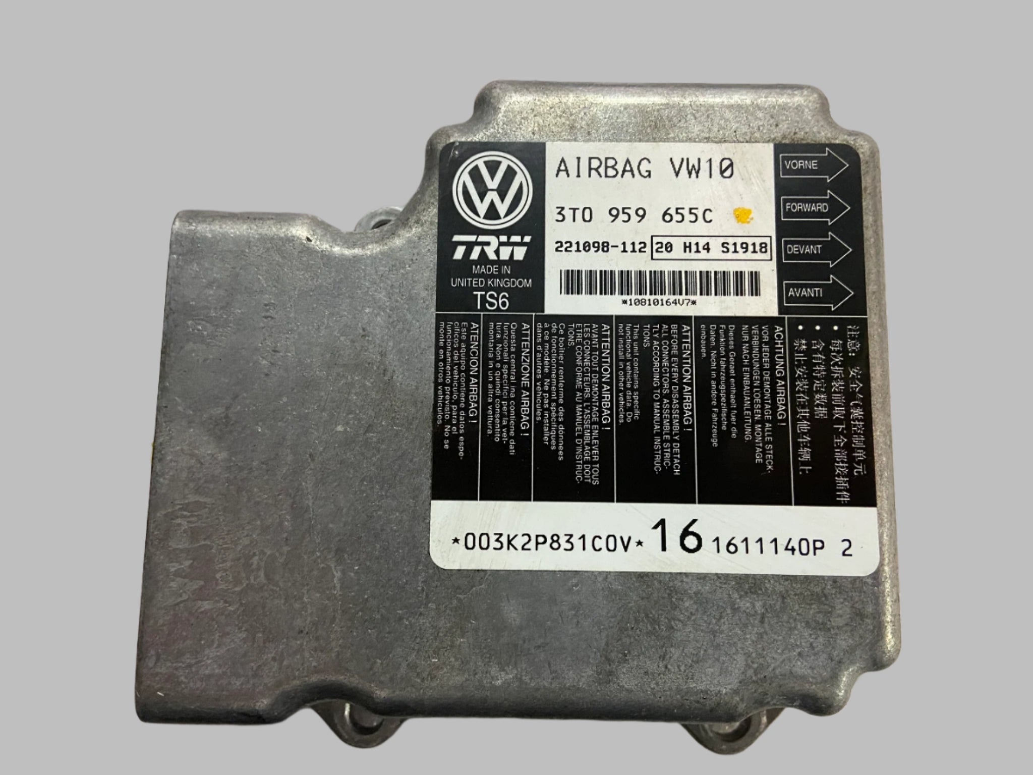 Řídící jednotka airbagu Škoda Superb II 3T0959655C